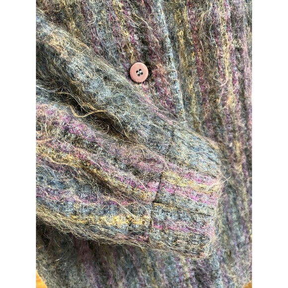 Jules Tournier Sz 6 Vtg Made France Purple Mohair Wool Linedz Mid Jacket Coat - Picture 4 of 11